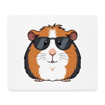 Guinea pig chic sunglasses - Mouse Pad (horizontal) - white - Front