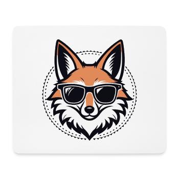 Retro Fox Sonnenbrillen - Mousepad (Querformat) - Weiß - Vorne