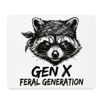 Raccoon Gen X Feral Generation - Mouse Pad (horizontal) - white - Front