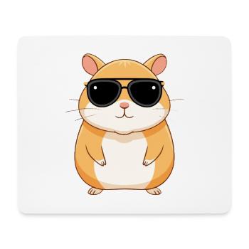 Hamster Glam Dark Glasses - Mousepad (Querformat) - Weiß - Vorne