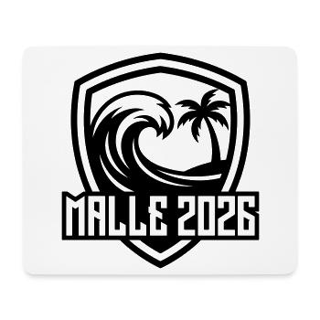 Blason de plage Malle 2026 - Tapis de souris (format paysage) - blanc - Devant