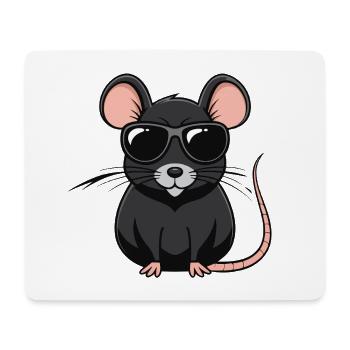 Raccoon chic sunglasses - Mouse Pad (horizontal) - white - Front