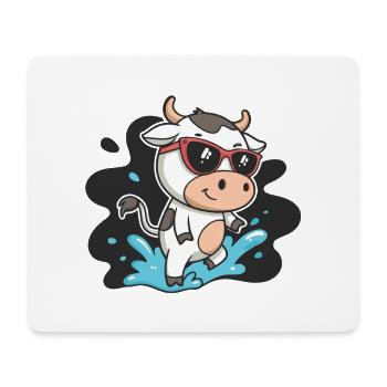 Cow Surfer Sonne und Brille - Mousepad (Querformat) - Weiß - Vorne
