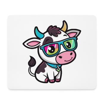 Kuh-Chic-Regenbogengläser - Mousepad (Querformat) - Weiß - Vorne