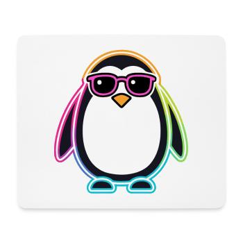Penguin Neon Glasses - Mouse Pad (horizontal) - white - Front
