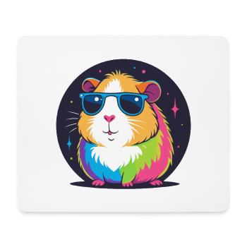 Hamster arc-en-ciel lunettes de soleil - Tapis de souris (format paysage) - blanc - Devant