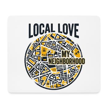 Amour local - Tapis de souris (format paysage) - blanc - Devant