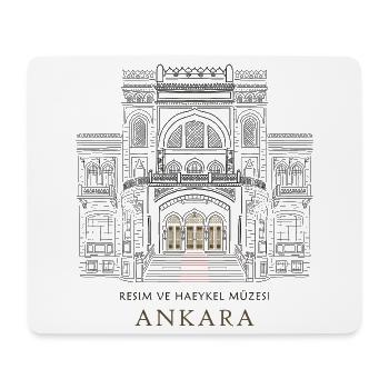 Ankara Kunstmuseum Fassade - Mousepad (Querformat) - Weiß - Vorne