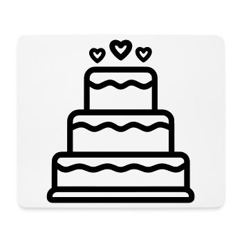 gâteau d'anniversaire  - Tapis de souris (format paysage) - blanc - Devant