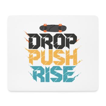 Drop Push Rise Skateboard-Kunst - Mousepad (Querformat) - Weiß - Vorne