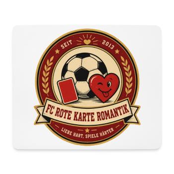 FC Rote Karte Romantik - Mousepad (Querformat) - Weiß - Vorne