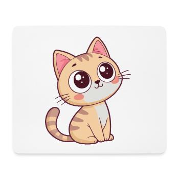 Chaton curieux pastel - Tapis de souris (format paysage) - blanc - Devant