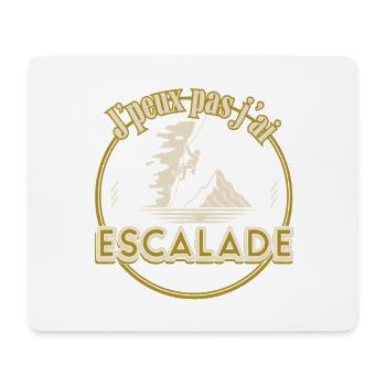 J’peux pas j’ai Escalade - Tapis de souris (format paysage) - blanc - Devant