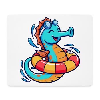 Funny seahorse - Mouse Pad (horizontal) - white - Front