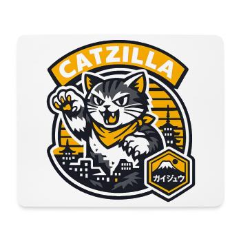 Catzilla Neon City Rampage - Mousepad (Querformat) - Weiß - Vorne