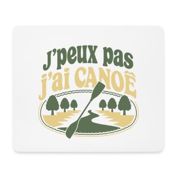 J'peux pas j'ai CANOË - Tapis de souris (format paysage) - blanc - Devant