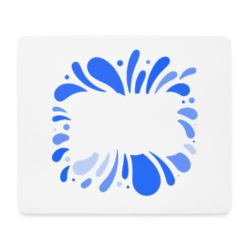 Blue Free Splash Explosion - Mouse Pad (horizontal) - white - Front