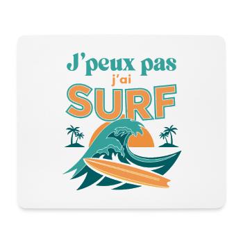 J'peux pas j'ai Surf - Tapis de souris (format paysage) - blanc - Devant