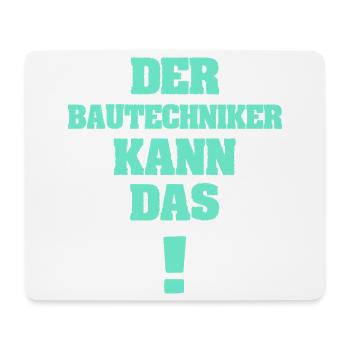 Geschenk für Bautechniker - Mousepad (Querformat) - Weiß - Vorne