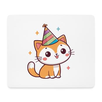 Regenbogen-Kätzchen-Party - Mousepad (Querformat) - Weiß - Vorne
