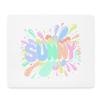 Sunny Splash Pastel Buchstaben - Mousepad (Querformat) - Weiß - Vorne