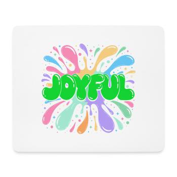 Joie éclatante vert multicolore - Tapis de souris (format paysage) - blanc - Devant