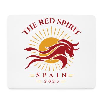 Red Spirit Spain 2026 Sun Horse - Mouse Pad (horizontal) - white - Front