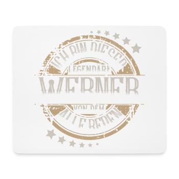 Werner - Mousepad (Querformat) - Weiß - Vorne