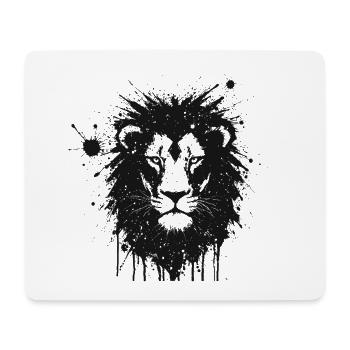 Lion Artistic Splatter - Mouse Pad (horizontal) - white - Front
