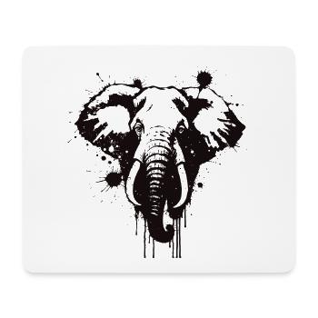 Elephant Grunge Heart Ink - Mouse Pad (horizontal) - white - Front