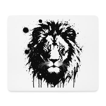 Black Lion Splash Art - Mouse Pad (horizontal) - white - Front