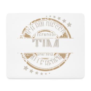 Tim - Mousepad (Querformat) - Weiß - Vorne