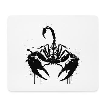 Skorpionschwarzer Tintenspritzer - Mousepad (Querformat) - Weiß - Vorne