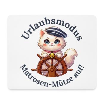 Urlaubsmodus: Matrosen-Mütze auf - Mousepad (Querformat) - Weiß - Vorne