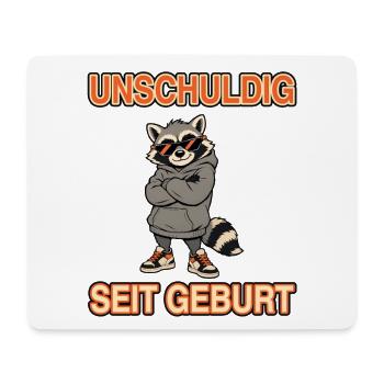 Unschuldig Seit Geburt Waschbär - Mousepad (Querformat) - Weiß - Vorne
