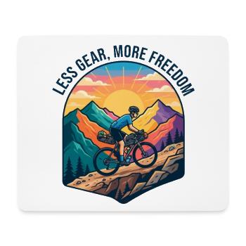 Bikepacking Mountain Ridge Cycling - Mouse Pad (horizontal) - white - Front