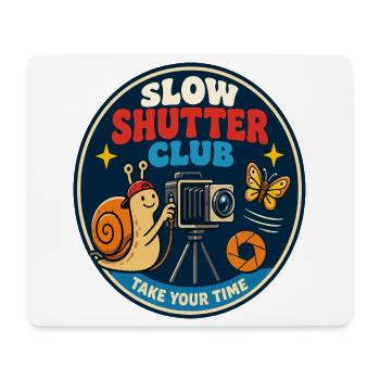 Slow Shutter Club for Photography Fans - Mouse Pad (horizontal) - white - Front