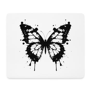 Black Butterfly Splashes - Mouse Pad (horizontal) - white - Front