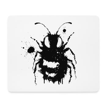 Abeille Street Art Grunge Noir - Tapis de souris (format paysage) - blanc - Devant
