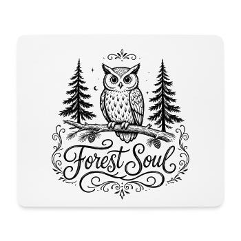 Mystical owl in the forest - Mouse Pad (horizontal) - white - Front