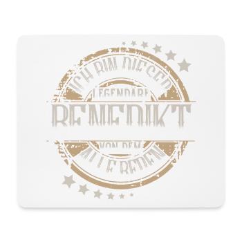Benedikt - Mousepad (Querformat) - Weiß - Vorne