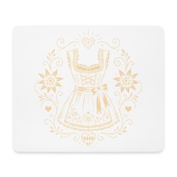 Dirndl – Volksfest im Oktober Motiv - Mousepad (Querformat) - Weiß - Vorne