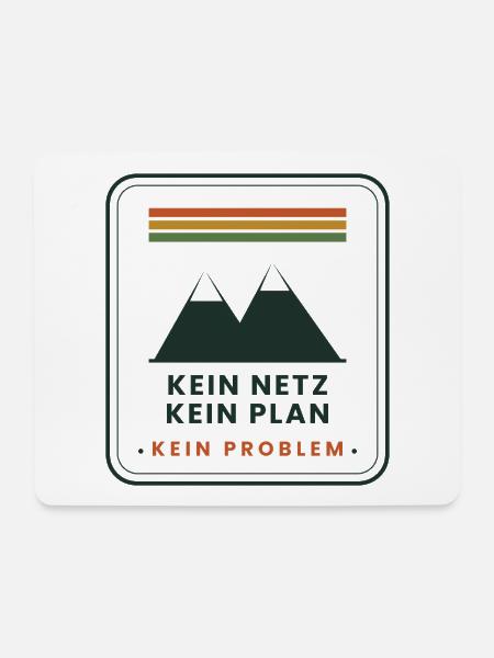 Kein Netz. Kein Plan. Kein Problem. - Mousepad (Querformat) - Weiß