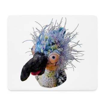 Kurioser Kultvogel Krallo Kreisch™ by Syl Varya - Mousepad (Querformat) - Weiß - Vorne