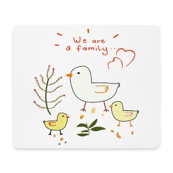 Familie - Mousepad (Querformat) - Weiß - Vorne
