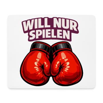 Boxer mit ironischem Statement - Mousepad (Querformat) - Weiß - Vorne