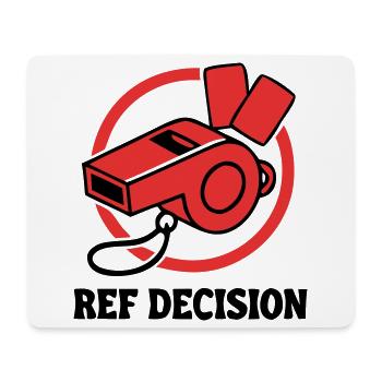Schiedsrichter Pfeife Logo - Mousepad (Querformat) - Weiß - Vorne