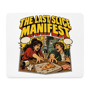 The Last Slice Manifest – Pizza-Comic - Mousepad (Querformat) - Weiß - Vorne