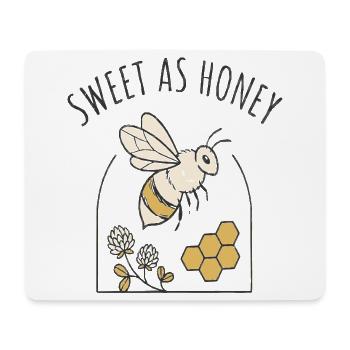 Süß wie Honig Bienenmotiv - Mousepad (Querformat) - Weiß - Vorne