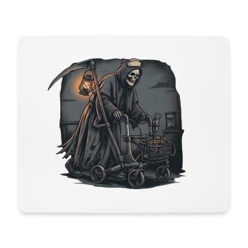 Sensenmann mit Laterne - Mousepad (Querformat) - Weiß - Vorne